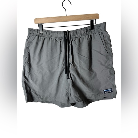L.L. Bean Men’s Swim Trunks Board Shorts Gray Supplex Nylon Size L - Picture 1 of 7